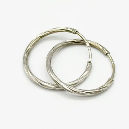 Срібні сережки родовані конго