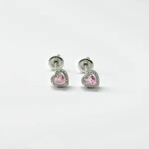 Срібні сережки пусети в стилі 'Pandora' зі вставкою фіаніт