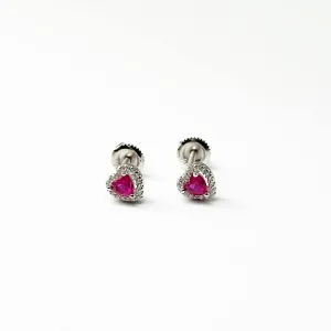 Срібні сережки пусети в стилі 'Pandora' зі вставкою фіаніт