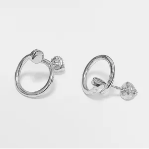 Срібні сережки в стилі 'Cartier'