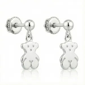 Срібні сережки у стилі  'Tous'