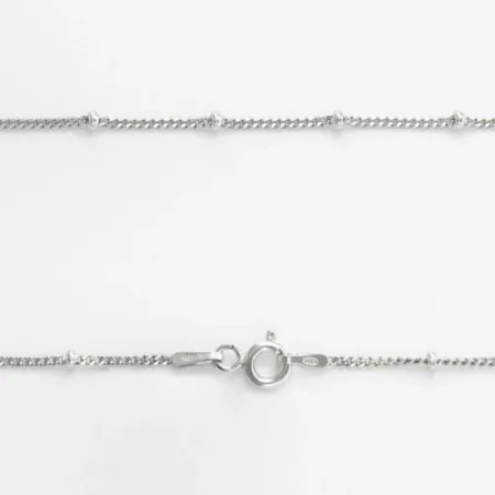 Срібний ланцюжок гурмет з намистинами