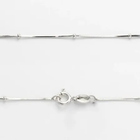 Срібний ланцюжок снейк з кульками