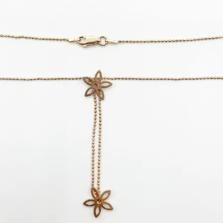 Срібне кольє з позолотою, плетіння Фантазія