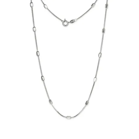 Срібний ланцюг снейк з діжками
