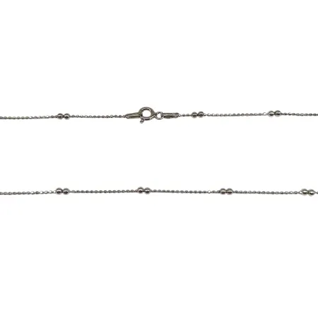 Срібний ланцюжок з намистинами