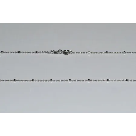 Срібний ланцюг, плетіння Якір з кубіками