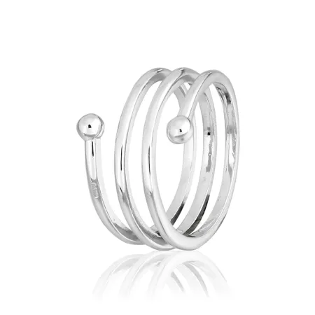 Срібна каблучка геометрія спіраль