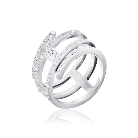 Серебряное кольцо с фианитами