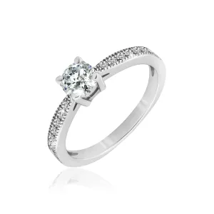 Срібна каблучка на весілля родована