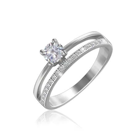 Серебряное кольцо с фианитом