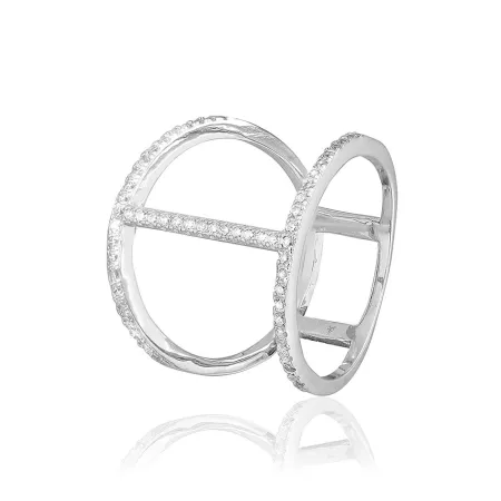 Серебряное кольцо с фианитами