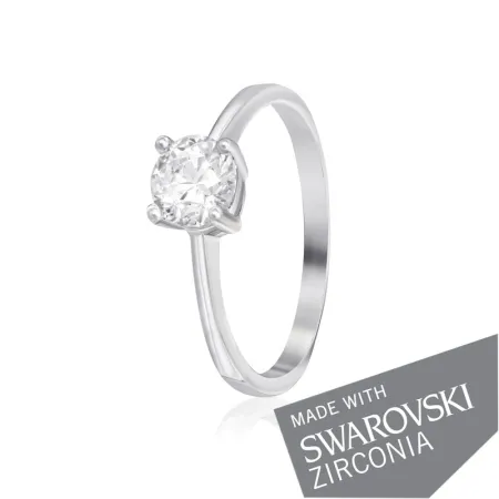 Срібна каблучка з цирконієм SWAROVSKI ZIRCONIA