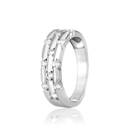 Серебряное кольцо с фианитами