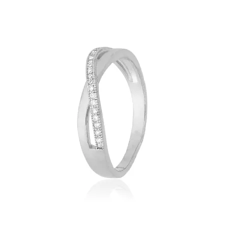 Срібна каблучка з фіанітами