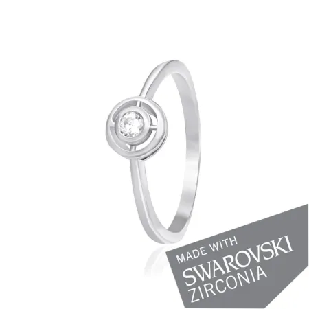 Срібна каблучка з цирконієм SWAROVSKI ZIRCONIA
