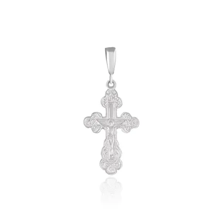 Хрестик зі срібла родований