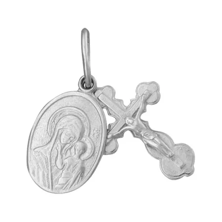 Срібна підвіска 'Пресвята Богородиця з немовлям'