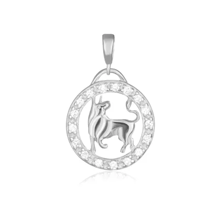 Срібний підвіс з фіанітами 'Телець'