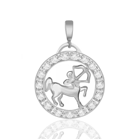 Срібний підвіс з фіанітами 'Стрілець'