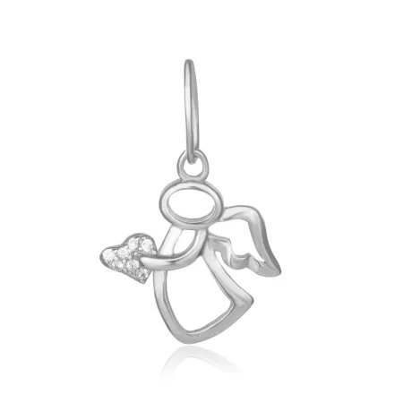 Срібний підвіс янголятко