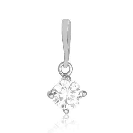 Срібний підвіс з одним фіанітом