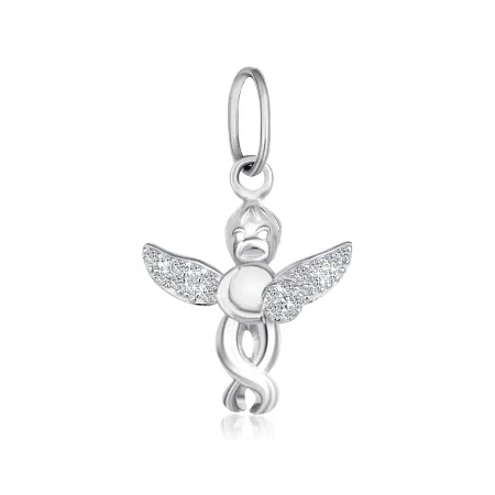 Срібний підвіс з фіанітами 'Янгол'