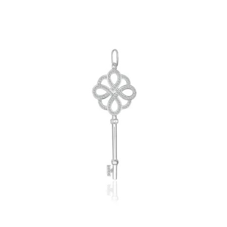 Серебряный подвес с фианитами 'Ключик'