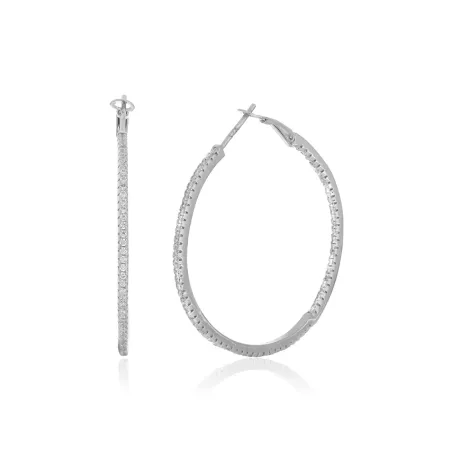 Срібні сережки конго з італійською застібкою