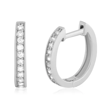 Срібні сережки з фіанітами