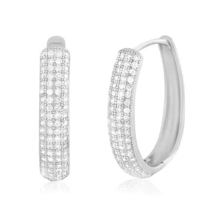 Срібні сережки з фіанітами