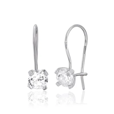 Серебряные серьги с цирконием SWAROVSKI ZIRCONIA