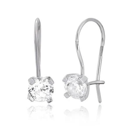 Серебряные серьги со вставкой Swarovski Zirconia