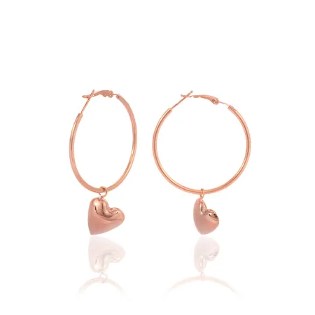 Срібні сережки в позолоті 'Серце'