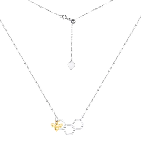 Срібне кольє вкрите позолотою 585 °