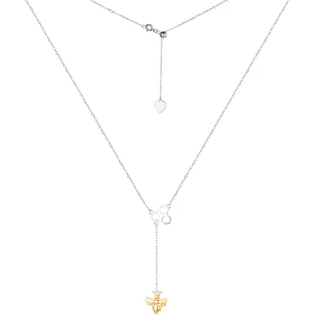 Срібне кольє вкрите позолотою 585 °