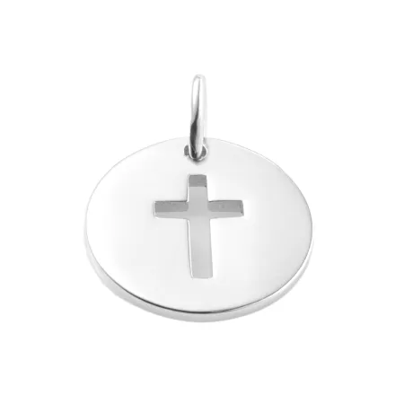 Срібна підвіска хрестик мінімалізм