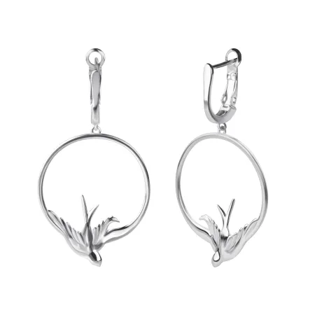 Срібні сережки покриті родієм