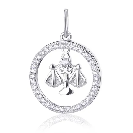 Срібна підвіска Терези з фіанітами