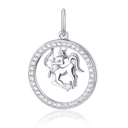 Срібна підвіска Стрілець з фіанітами