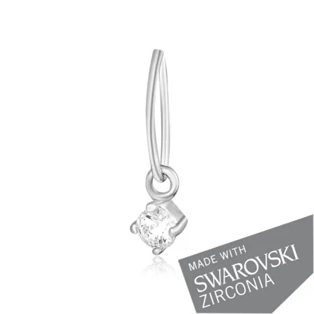 Срібний підвіс зі вставкою Swarovski Zirconia