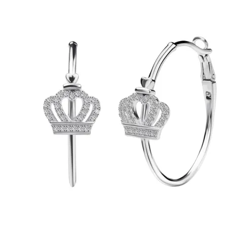 Срібні сережки з фіанітами