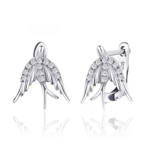 Срібні сережки з фіанітами